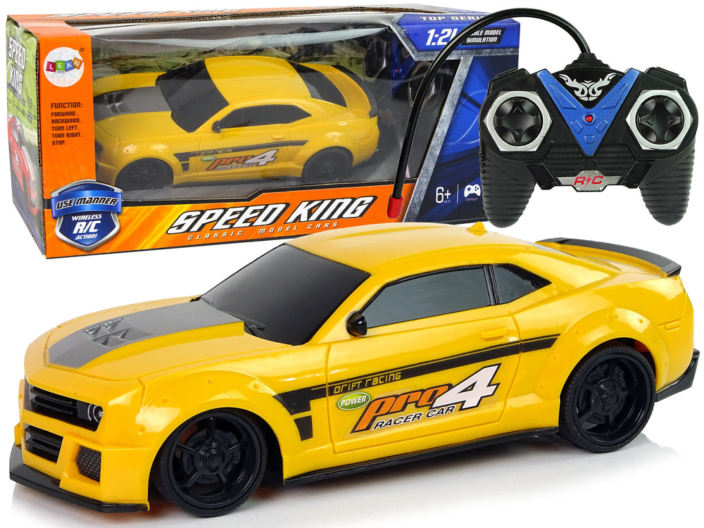 Ferngesteuerter Sportwagen 1:24 Gelb getönte Scheiben Spielzeugauto
