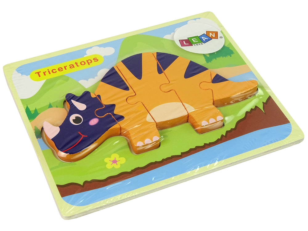 Kinder Puzzle Holzpuzzle Dinosaurier Triceratops Kinderpuzzle