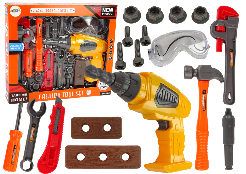 Heimwerker-Set Akku-Bohrmaschine Handwerker Werkzeugset Spielzeuge Set