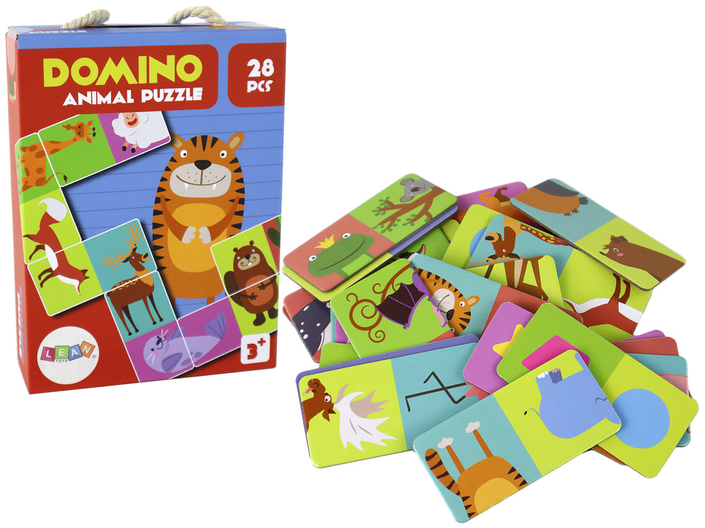Kinder Puzzle Domino Tiere Hirsch Wald Lernen Kinderpuzzle 28 Teile