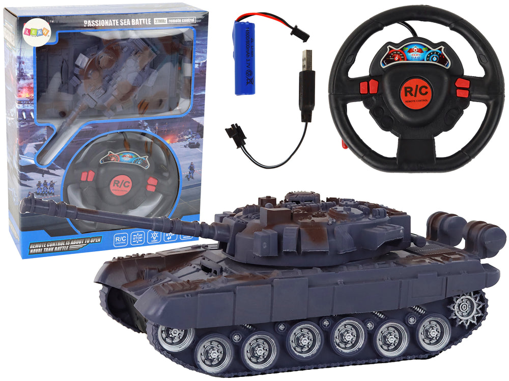 Ferngesteuerte R/C-Panzer Sound Beleuchtung Marineblau 1:18 Spielzeug