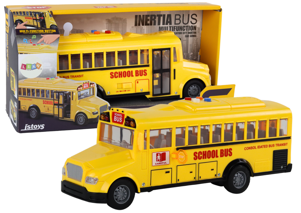 Schulbus Reibungsantrieb Fahrzeug Lichter Soundeffekte Spielzeug Bus