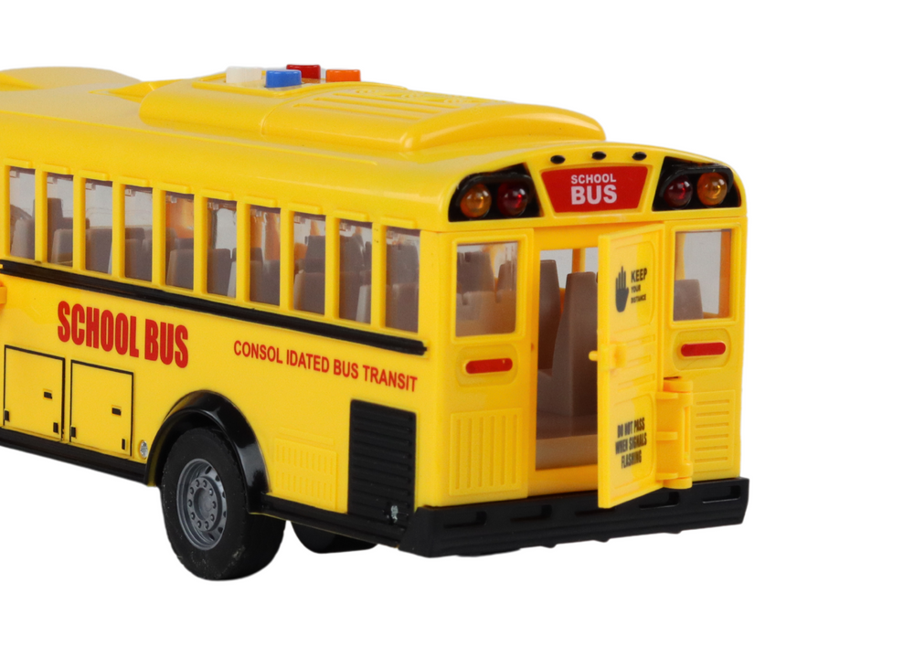 Schulbus Reibungsantrieb Fahrzeug Lichter Soundeffekte Spielzeug Bus