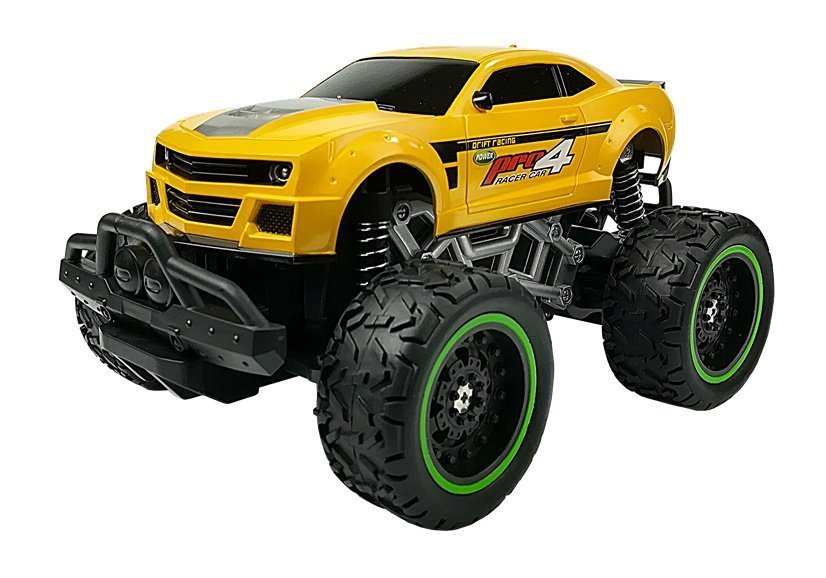 Ferngesteuertes Geländefahrzeug Gelb große Räder Spielzeugauto