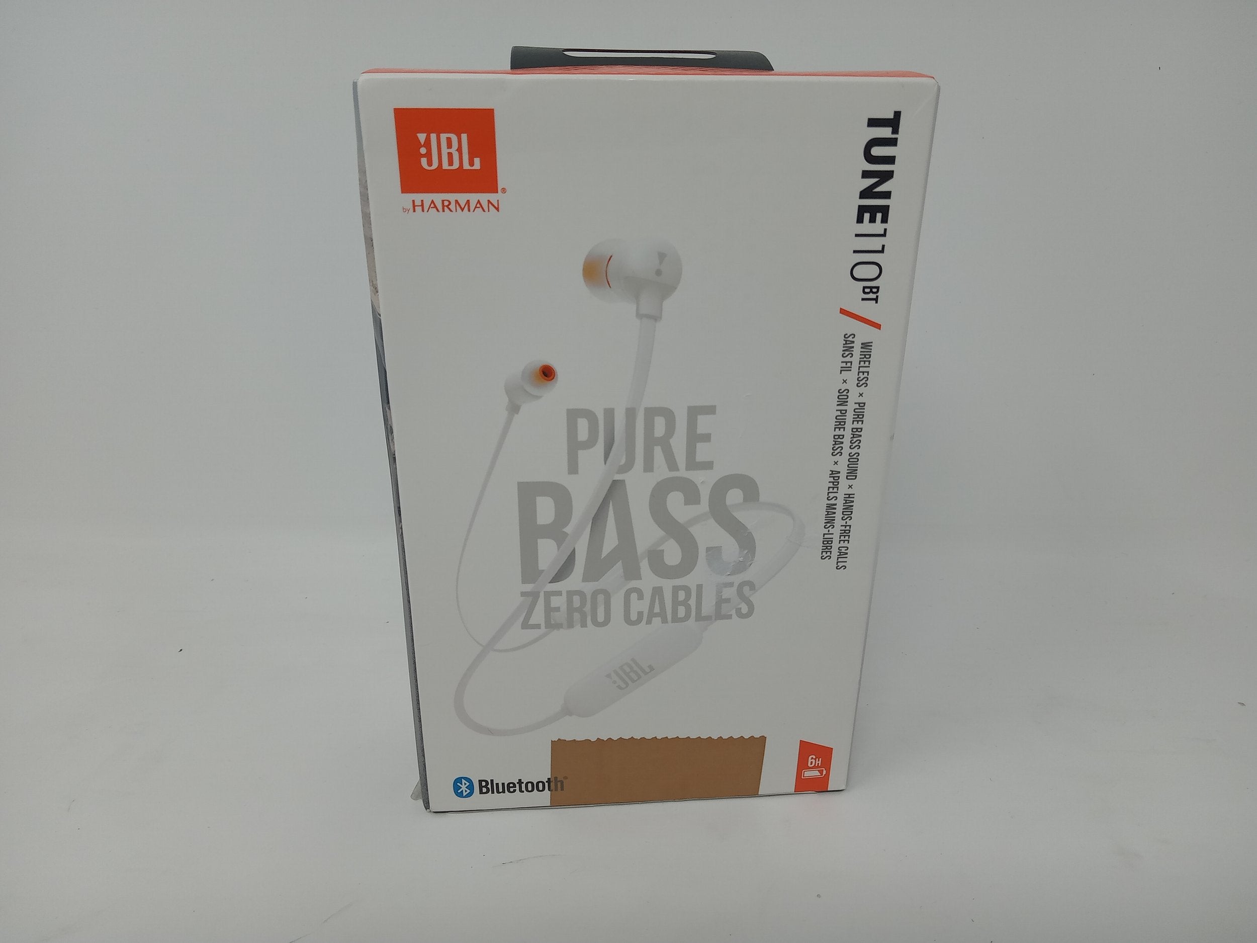 (B) JBL Tune110BT In-Ear Bluetooth-Kopfhörer in Weiß – Kabellose Ohrhörer mit integriertem Mikrofon