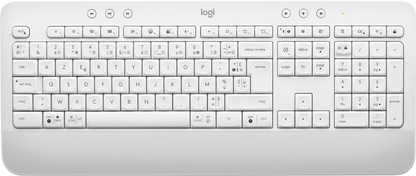 (B) Logitech Signature K650 Tastatur Bluetooth AZERTY FR Weiß