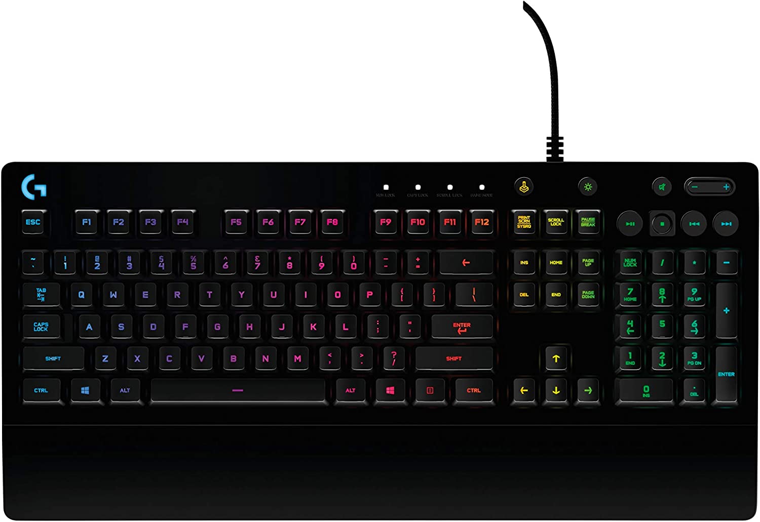 (G1) Logitech G213 Prodigy Gaming-Tastatur, RGB-Beleuchtung, Programmierbare G-Tasten QWERTY