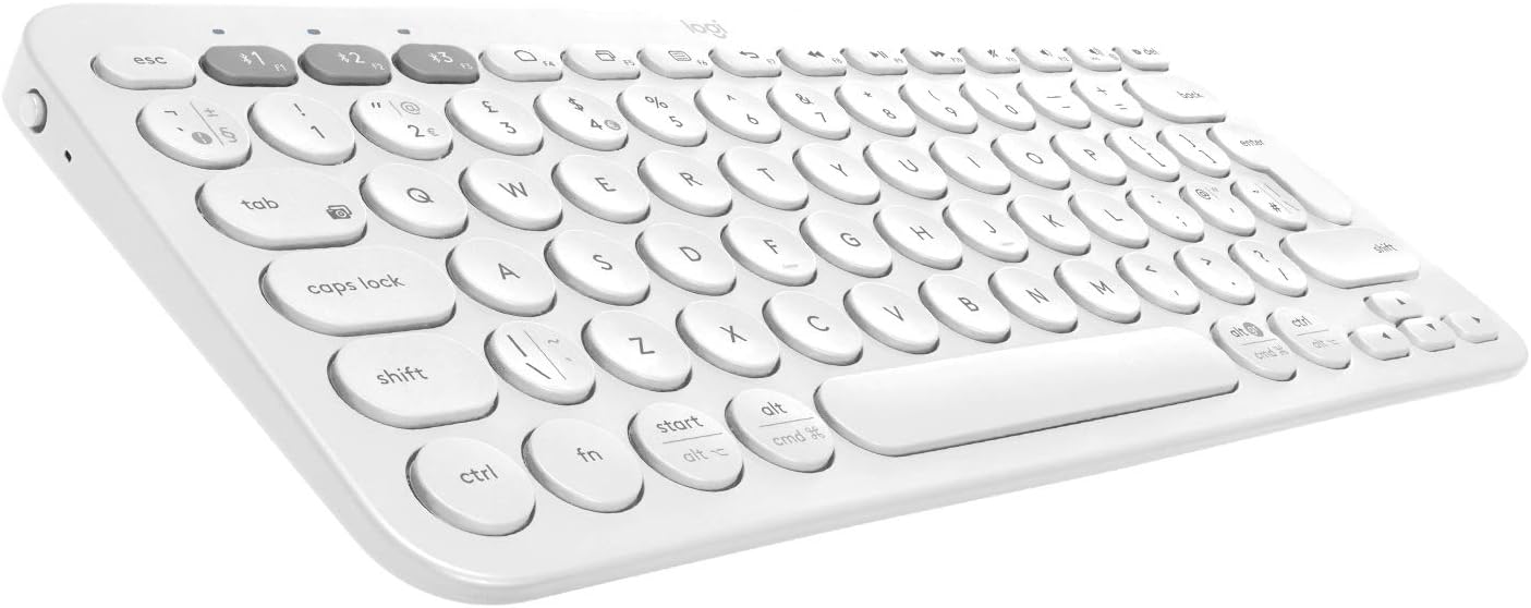 (B) Logitech K380 Kabellose Bluetooth-Tastatur, Multi-Device & Easy-Switch Feature US QWERTY