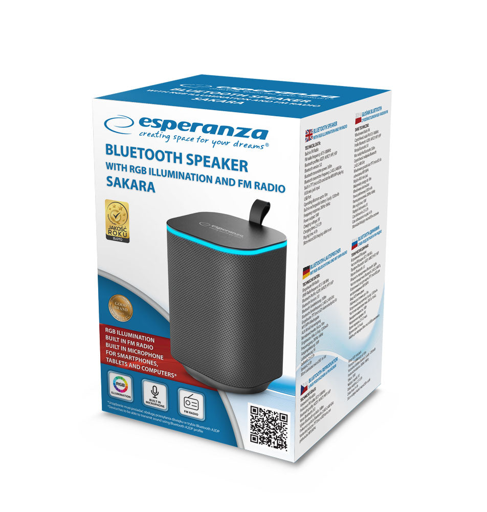 Bluetooth 5.0 Musikbox LED Soundbox Speaker Lautsprecher Soundstation FM Radio