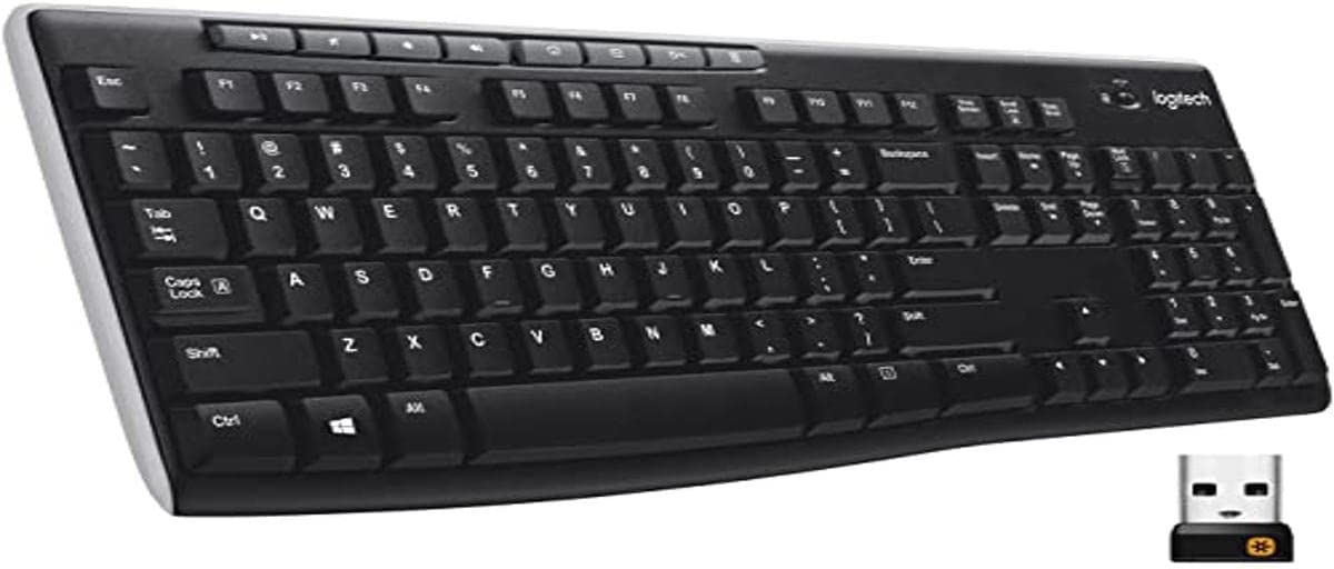 (B1) Logitech K270 Kabellose Tastatur für Windows, Spanisches QWERTY Schwarz