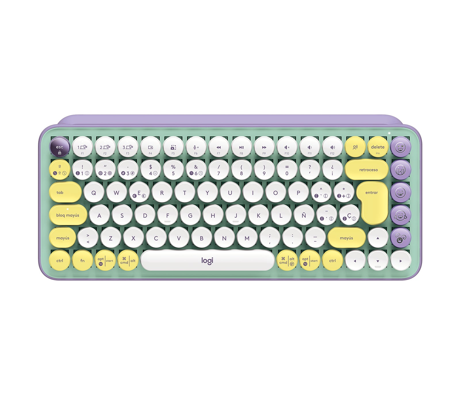 (B1) Logitech POP Keys Mechanische kabellose Tastatur mit Emoji-Tasten, ES QWERTY