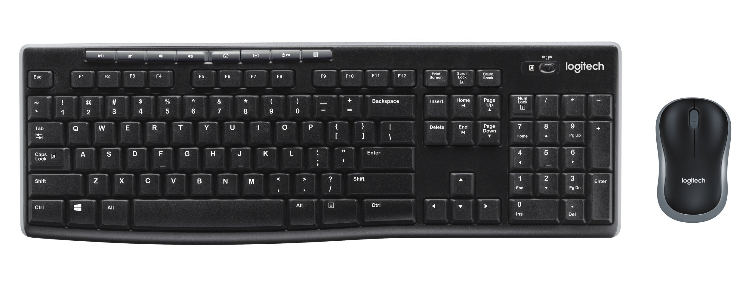 (B1) Logitech MK270 Kabelloses Set mit Tastatur und Maus für Windows, Italienisches QWERTY-Layout