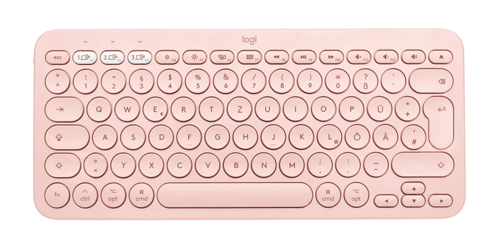 (B1) Logitech K380 F. MAC Multi-Device Tastatur Keyboard Rose