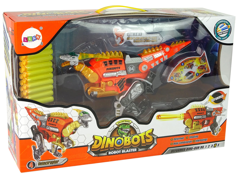 Dinobot 2 in 1 Dinosaurier Schrotflinte Schutzschild Pistole Spielzeug