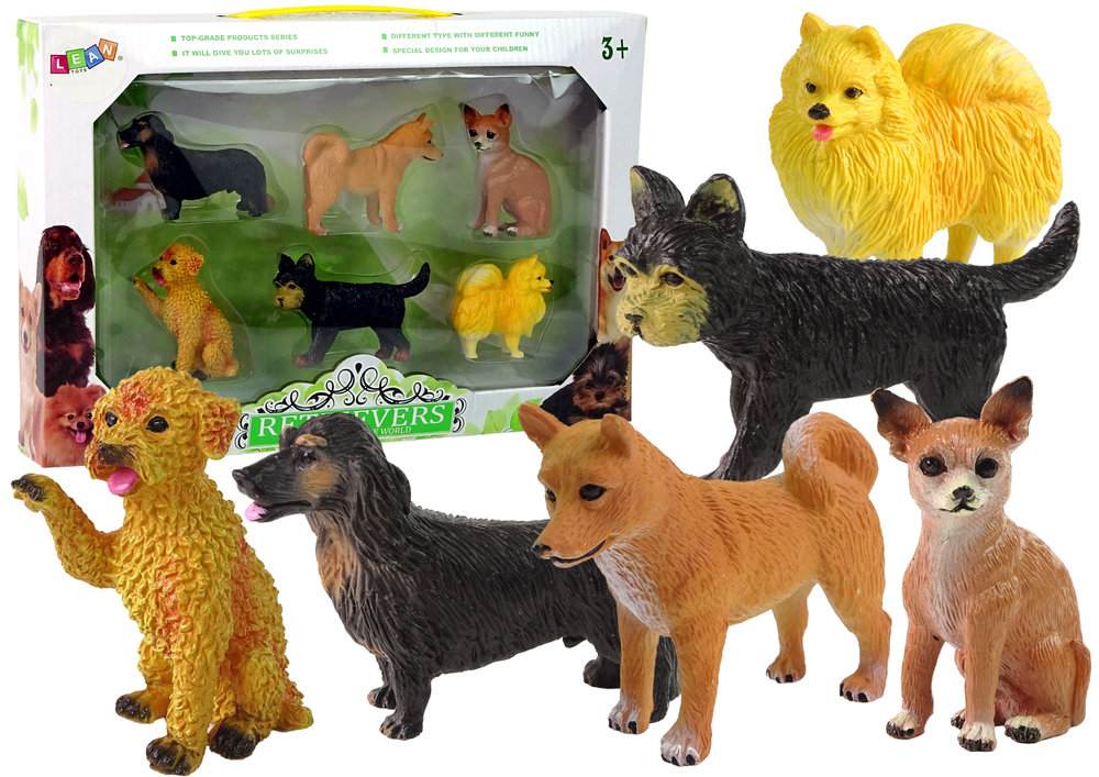 Set Figuren Hunde Reinrassig Hundefiguren Tiere Dackel Spielzeug Pudel