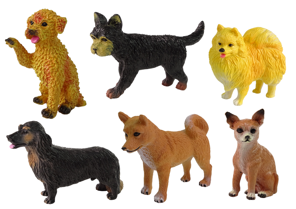 Set Figuren Hunde Reinrassig Hundefiguren Tiere Dackel Spielzeug Pudel