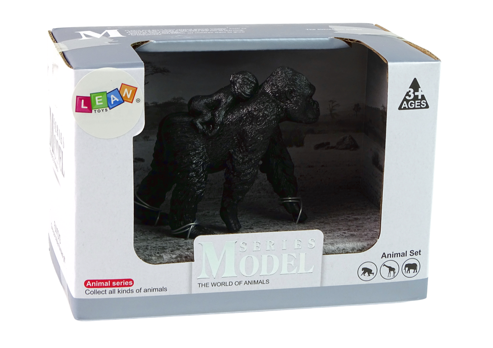 Set Gorilla-Figur Tierbabys Wildtier Figuren Zoo Spielzeug Modelle