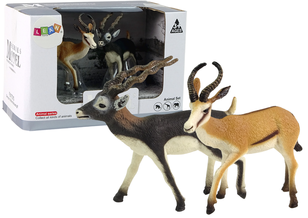 Set Figuren Antilope Jungtier Tiere Spielzeug Wildtierfiguren Modell