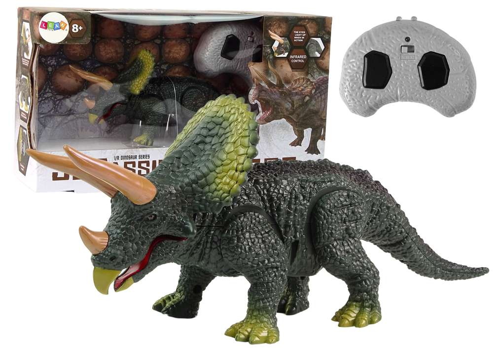 Akku-Dinosaurier Triceratops ferngesteuert Sound RC Dino LED Lichter