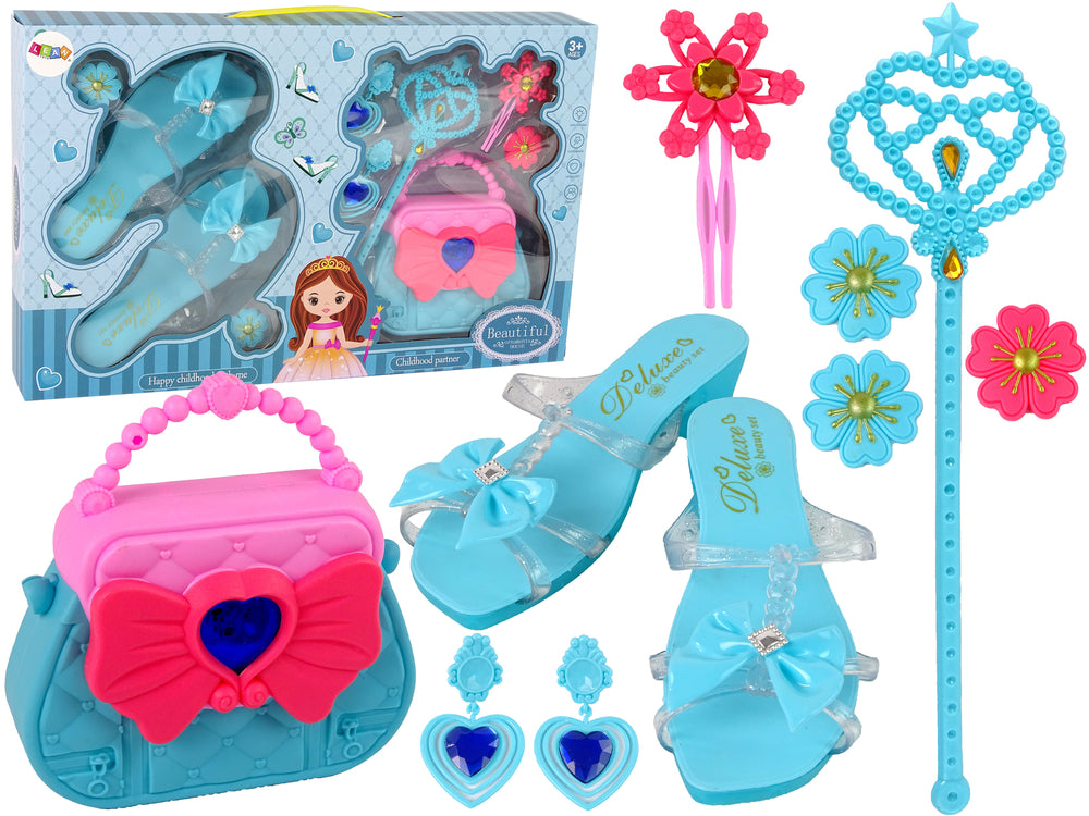 Beauty-Set Handtasche Manschettenknöpfe Mädchen Prinzessin Schleifen