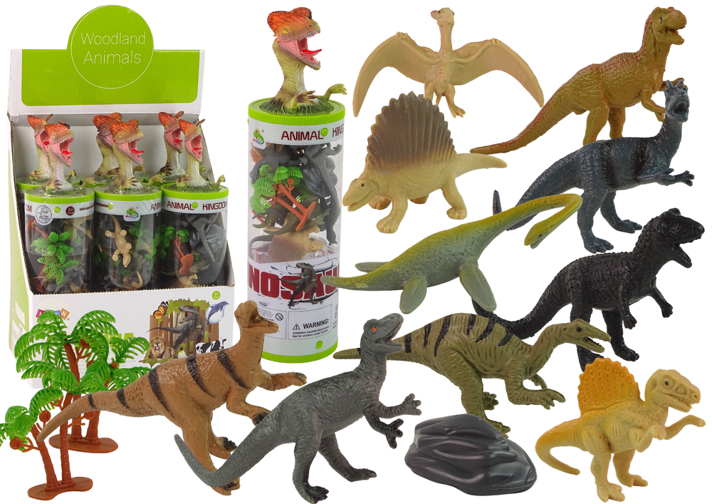 Set Dinosaurier Figur Tierfiguren Dinosaurierfiguren Tiere Bäume Stein