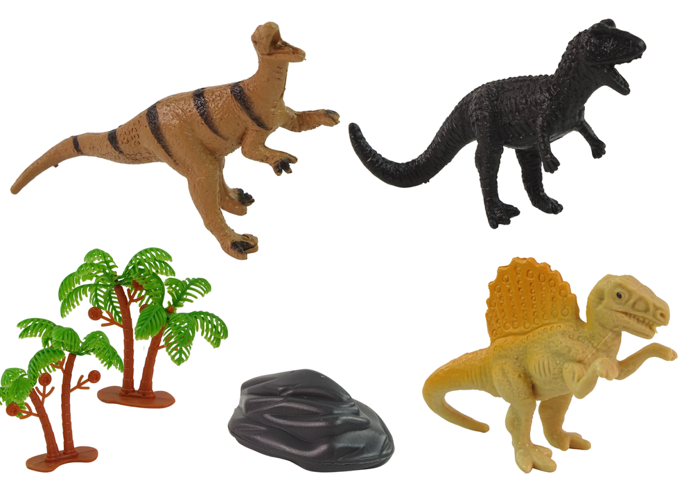 Set Dinosaurier Figur Tierfiguren Dinosaurierfiguren Tiere Bäume Stein