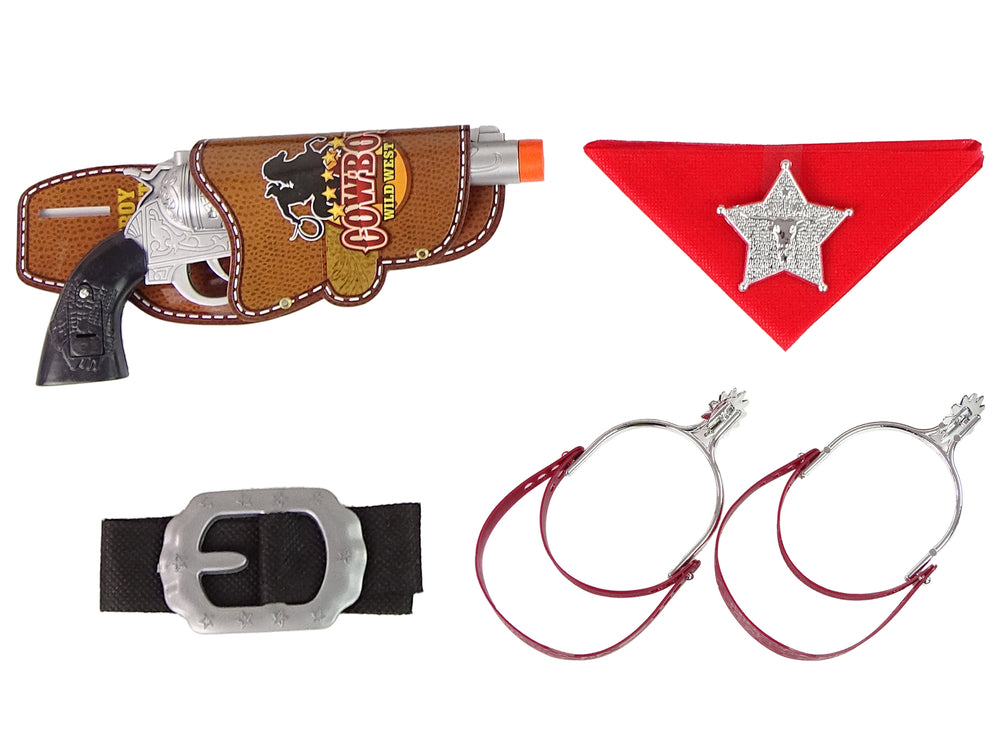 Schrotflinte Revolver Cowboy-Set Accessoire Karneval Pistole Sheriff