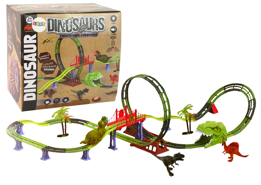 Dinosaurier Eisenbahnschienen Sound Licht Dinosaurierbahn Spielzeug