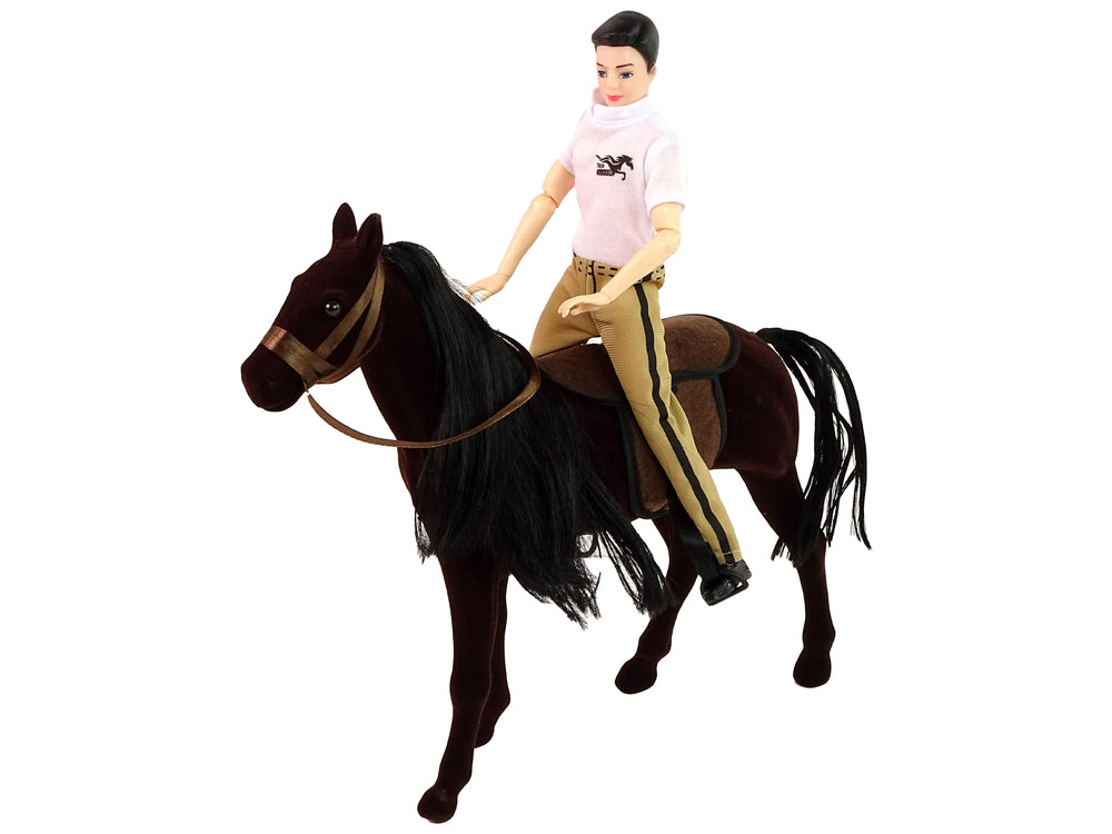 Pferd Puppe Figur Set Jockey-Puppe Spielzeug Stall Bauernhof Sattel