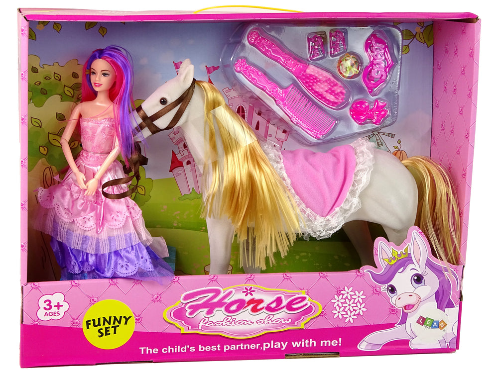 Prinzessin-Puppe Zubehör Pony Figuren Set Puppe Pferd Spielzeug Tier