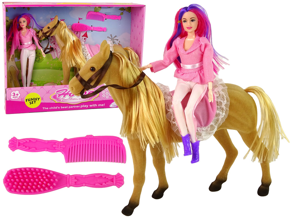 Puppenreiter Ponyfiguren Set Puppe Spielzeug Pferd Reiterpuppe Tier