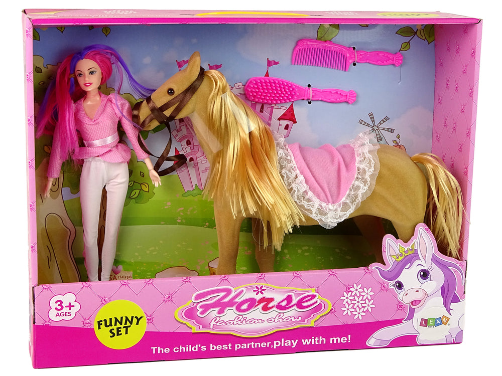 Puppenreiter Ponyfiguren Set Puppe Spielzeug Pferd Reiterpuppe Tier