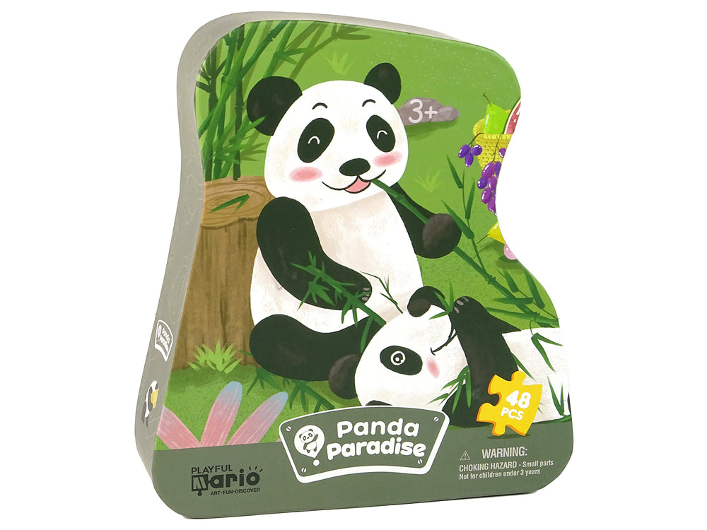 Kinder Panda Tierpuzzle Kinderpuzzle Puzzle Wald Bambus 48 Teile