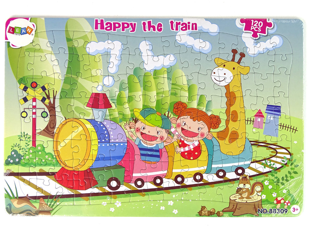 Jolly Train Puzzle Puzzlematte Zug Züge Puzzlebrett Spiel 120 Teile