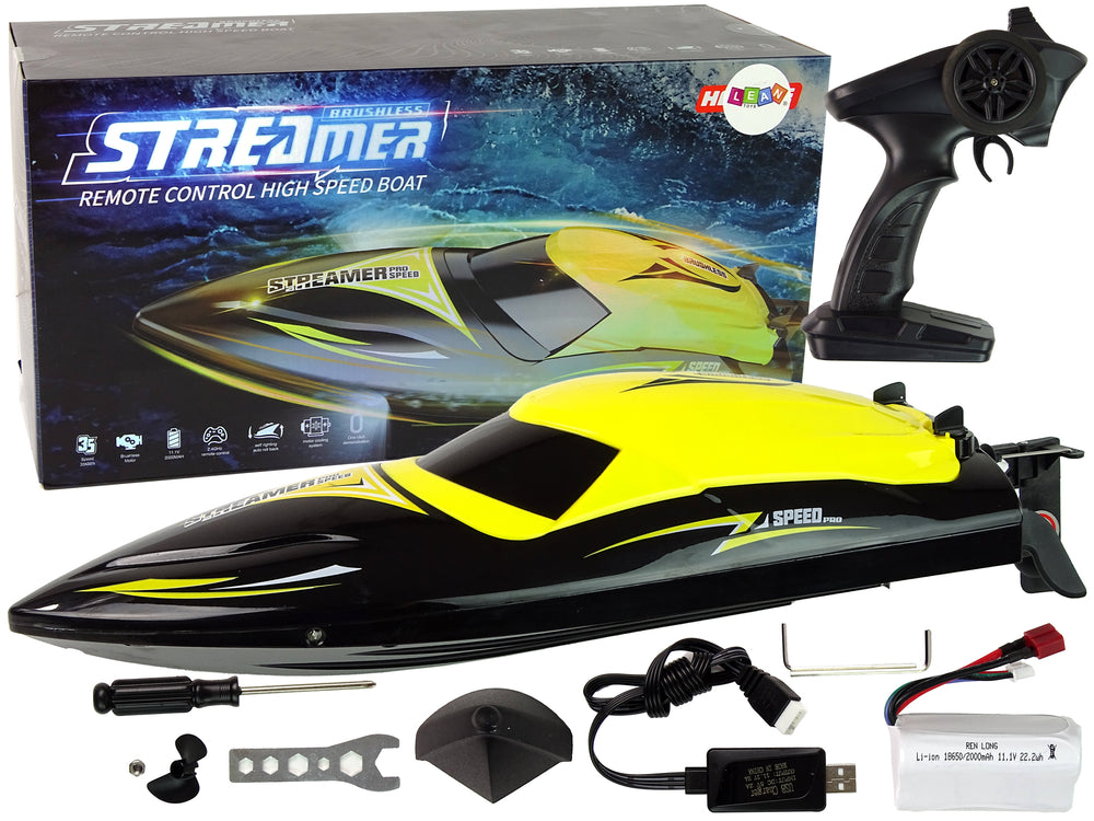 Ferngesteuertes Motorboot R/C Gelb 35 KM/H Schnell Spielzeugboot