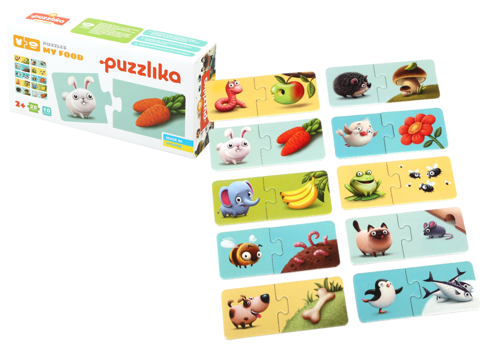 Tierpuzzle Kinder Tiere My Food Essen Kinderpuzzle Lernpuzzle 20 Teile