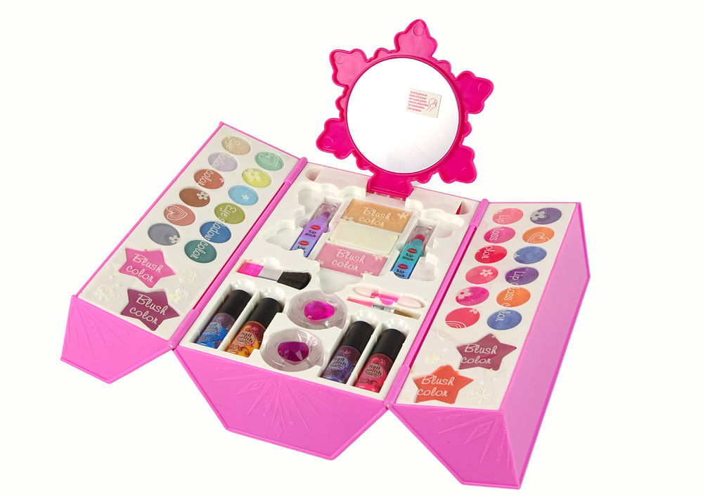 Schminktaschen-Set Lidschatten Mädchen Make-Up Nagellack Schminke Ring