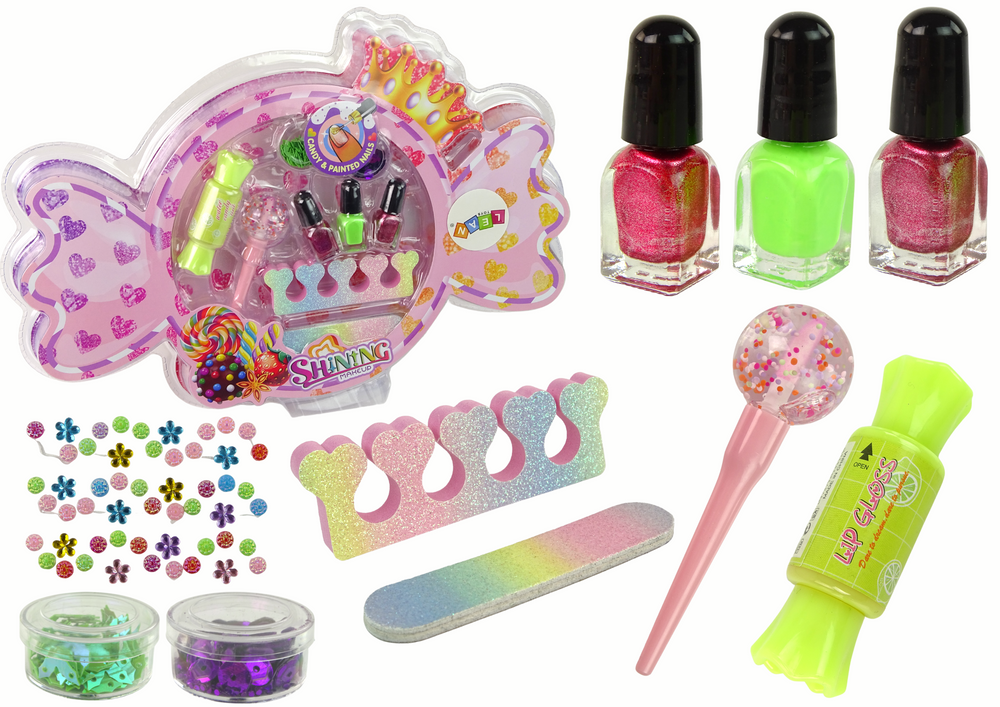 Schminkset Nageldekoration Schönheitsset Süßigkeit Candy Make-Up Feile