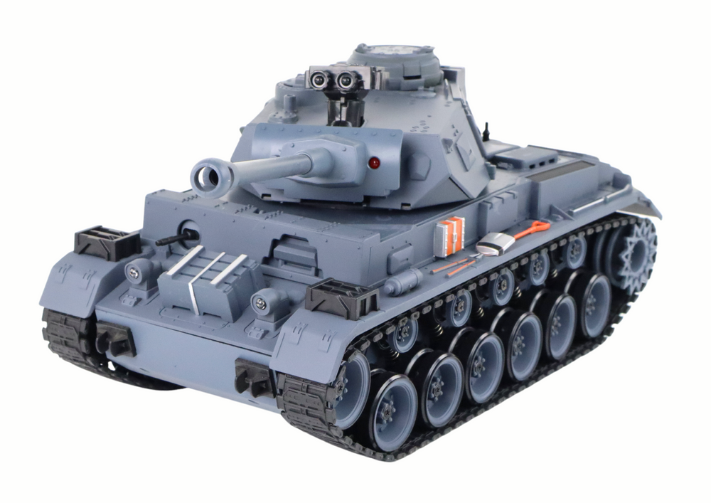 RC Tank Panzer Spielzeug Lichter Schussgeräusche Rauch Sounds LED