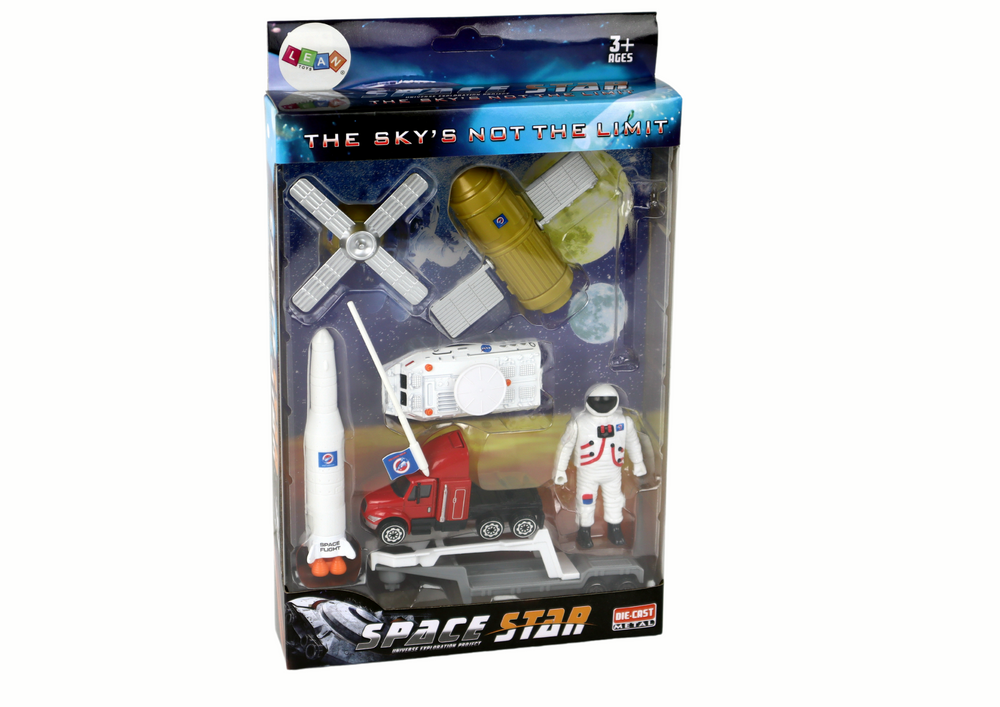 Figurenset Space Truck Rakete Weltraumspielzeug Set Raumfahrzeug LKW