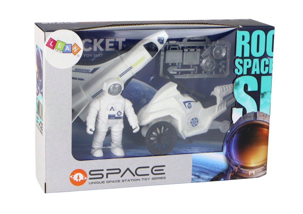 Weltraumspielzeug Rakete Kosmonauten Set Space Mission Helm Anzug Held