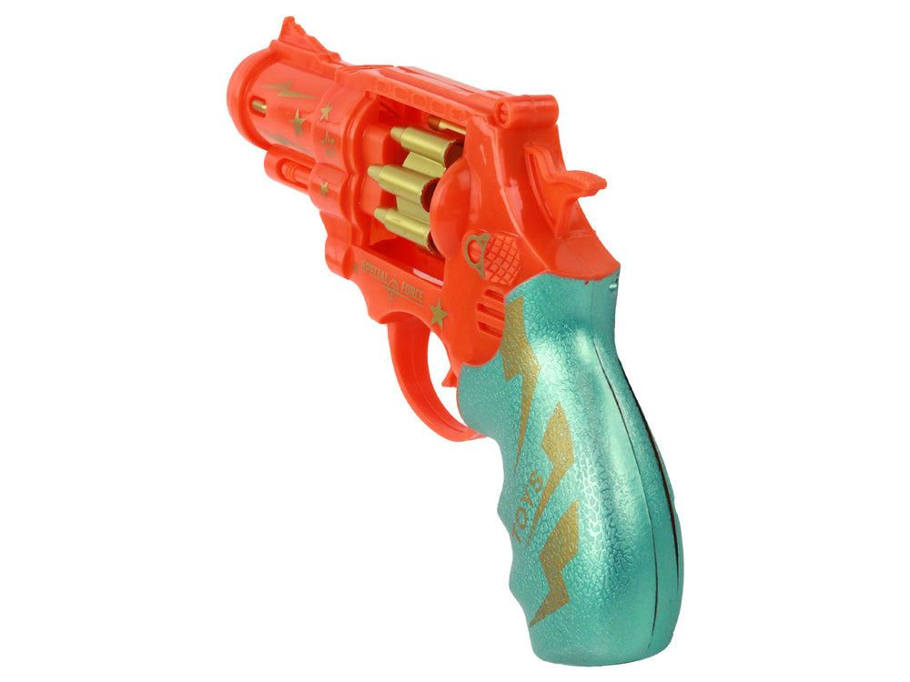 Revolverpistole Lichter Sound Revolver Pistole Kugelmagazin Spielzeug