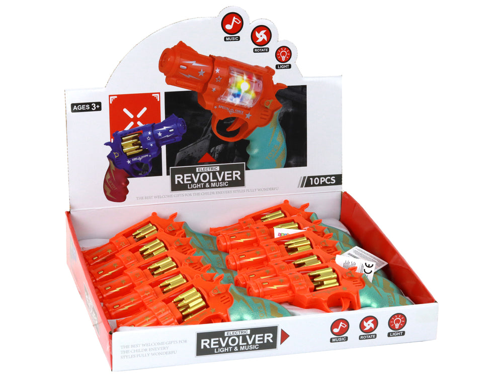 Revolverpistole Lichter Sound Revolver Pistole Kugelmagazin Spielzeug