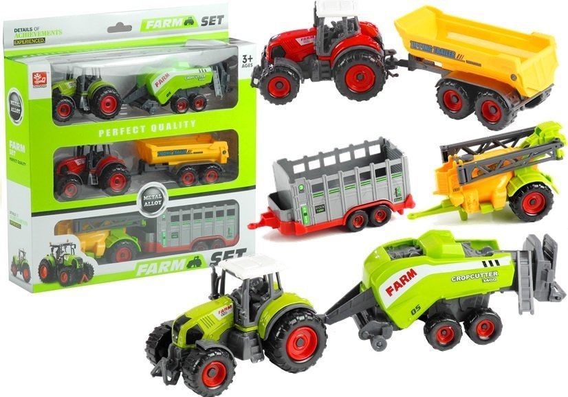 Traktor Set Landmaschinen Anhänger Transport Bauernhof Spielzeug