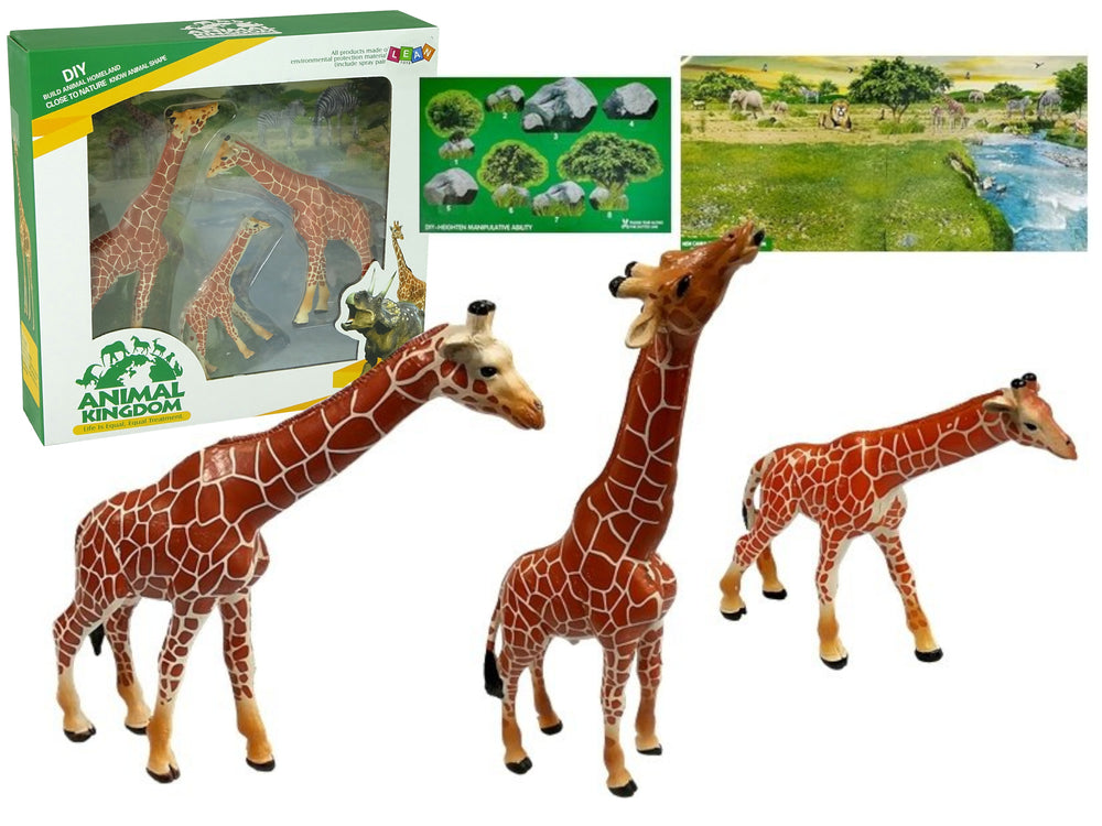 Giraffenfiguren Familie Afrika Giraffen Tierfiguren Set Spielzeug