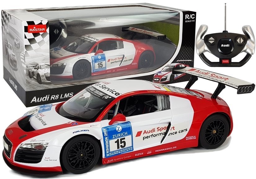 Auto R/C Audi R8 LMS Rastar Leuchtende Lichter Spielzeugauto LED