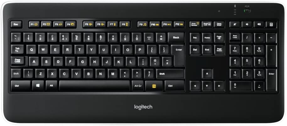 (C) Logitech K800 Kabellose Tastatur, 2.4GHz Wireless Verbindung