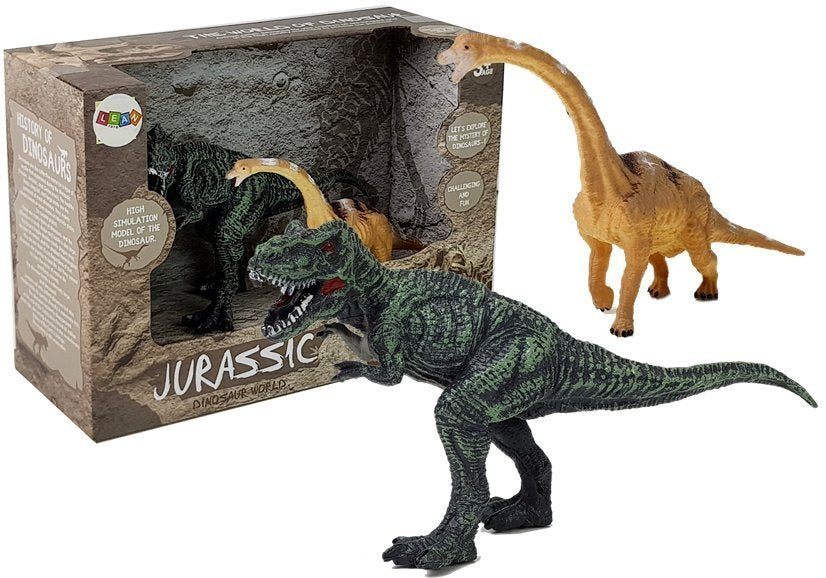 Figurenset Brachiosaurus Tyrannosaurus Rex Dinosaurier Tiere Gummi Set