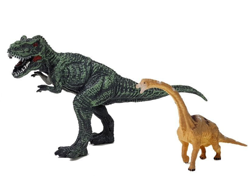 Figurenset Brachiosaurus Tyrannosaurus Rex Dinosaurier Tiere Gummi Set