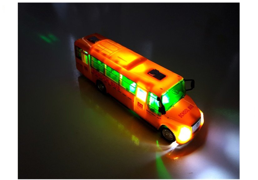 Schulbus Lichter Sounds Auto Spielzeug Bus Effekte Fahrzeug Set Spiel